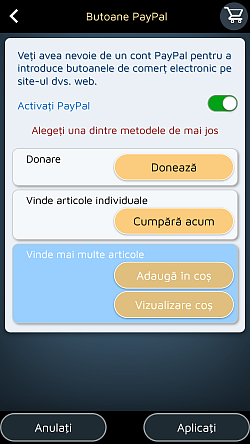 Puteți crea soluții simple de comerț electronic cu butoanele Paypal.